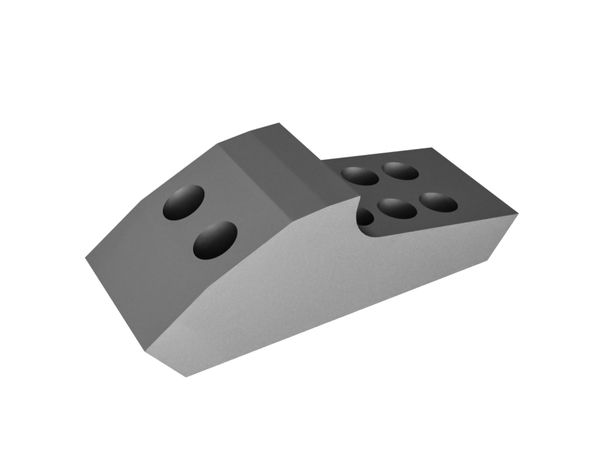 Knife 480x177x159 PremiumCut, 8 countersunk holes, W8 version 
