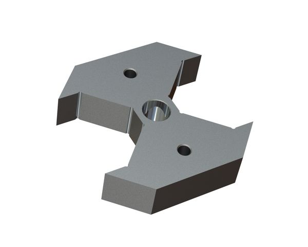 Knife holder adapter plate 117x114x27 for Lindner Recyclingtech Lindner Meteor 1750