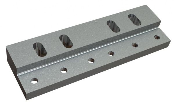 Knife holder stator 390x119x25/48 version 195, 2x M12 threads for MeWa | Ehehalt | Andritz MeWa | THM Recycling Mewa UG 1007