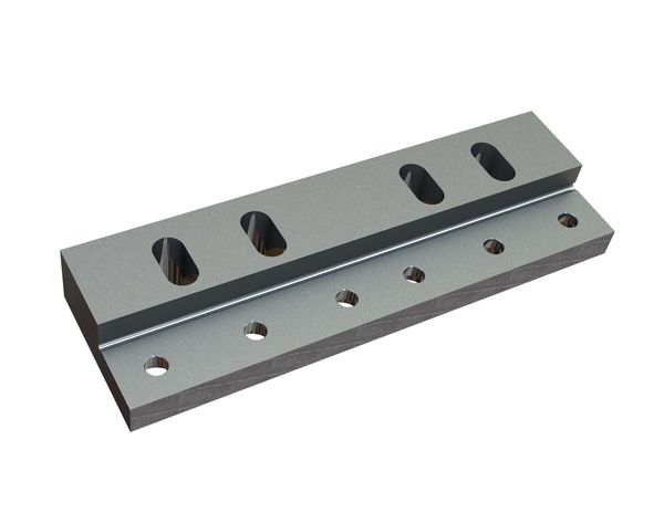 Knife holder stator 390x119x48/25 6 counter-sunk holes for MeWa | Ehehalt | Andritz MeWa | THM Recycling 