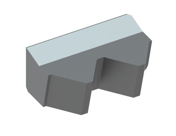 Knife left, 2 teeth 160x101x69, Premium Line, tooth pitch 80, W9 version for Eldan Recycling 