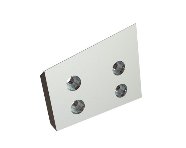 Knife outer right 120x98x20 4 counter-sunk holes, W-version for HSM GmbH + Co. KG 