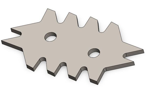Label remover 170x90x6 Premium Line, 2x Ø14 