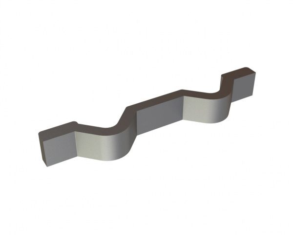 Lamiera di supporto esterna per pettine raschiatore versione 117 per Lindner Recyclingtech Lindner Jupiter