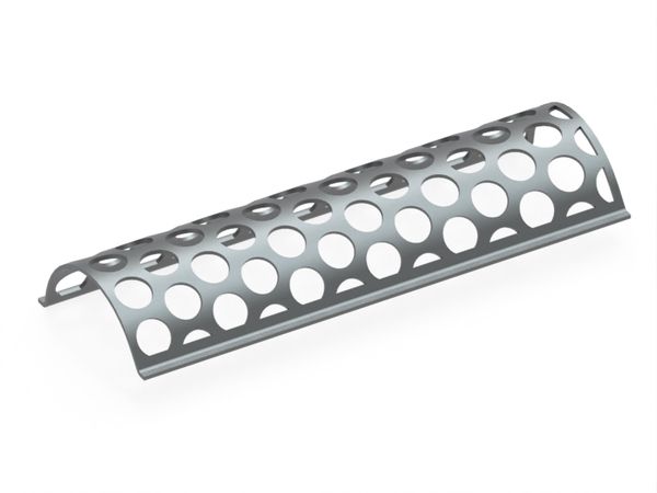 Lamiera vagliante, larghezza 1430, spessore t=12, perforazione Ø100, ligament 30 per Eldan Recycling 