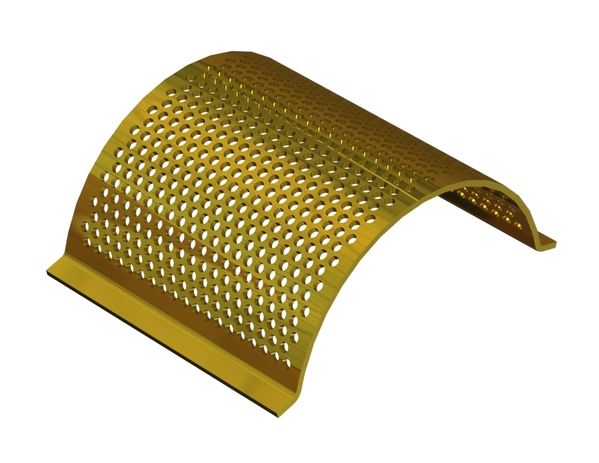 Lamiera vagliante, larghezza 472, spessore t=10, perforazione Ø19, ligament 6 per Cumberland 