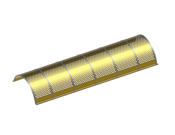 Lamiera vaglio 1450 larghezza, spessore t=3+2, foratura Ø3, legamento 2, resistente all'usura per Eldan Recycling Eldan FG 1500