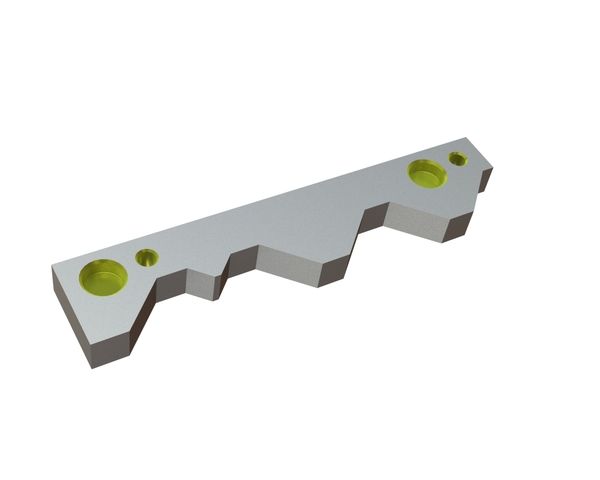 Left counter knife 367x75x29 Eco Line, version 110, X version for Vecoplan LLC (Retech) Vecoplan VVZ 210 Hurricane