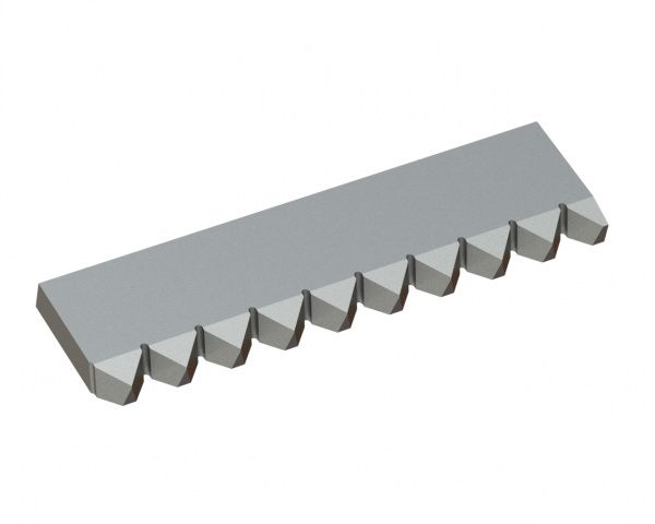 Left counter knife 414x105x25 Premium Line, version 40, X version for Vecoplan LLC (Retech) 
