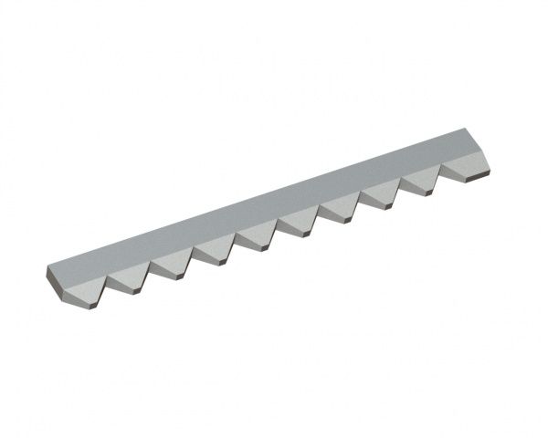 Left counter knife 677x76x25 Premium Line, version 60, W9 version for Vecoplan LLC (Retech) 