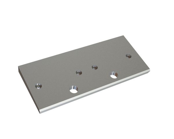 Left cover plate 409x175x27, wedge-shaped, 4 countersunk holes Ø14/Ø20, version 60 for ZERMA America LLC Zerma ZXS 2000