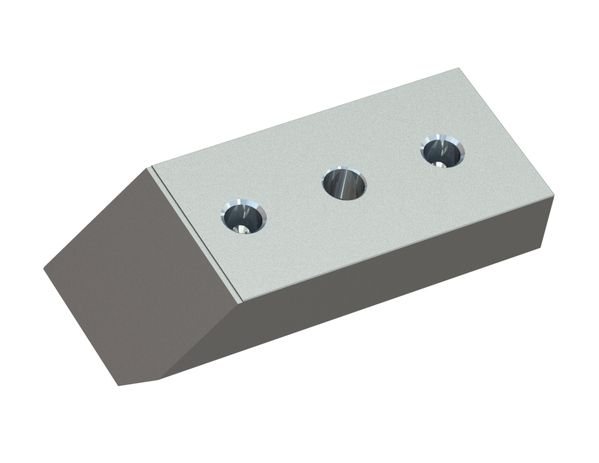 Left knife holder 123x50x28, chamfer on left side for Holzmag | Metso 