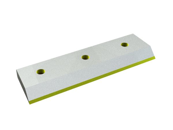 Left rotor knife 190x57x14 Eco Line, 3 countersunk holes, cutting edge 45°, W version for Heinrich Dreher Maschinenbau 