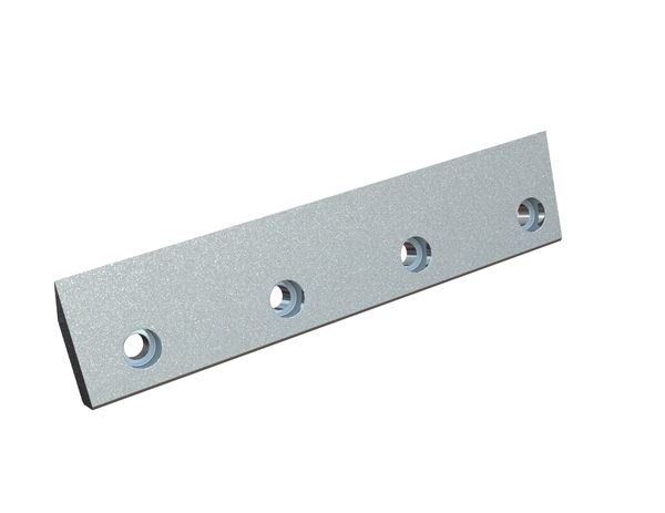 Left rotor knife 496x110x38, Premium Line, 4 countersunk holes, cutting edge 5x55°/45°, X version for Heinrich Dreher Maschinenbau 