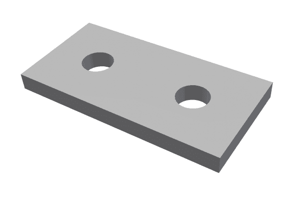 Locking plate 60x30x5, 2 holes for Vecoplan Vecoplan VAZ