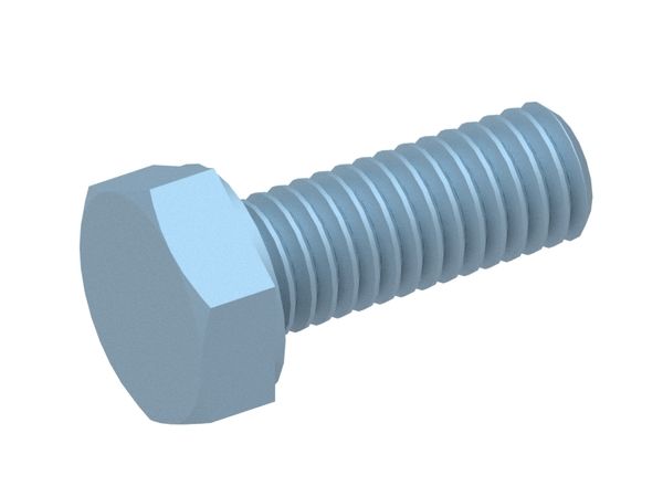 M6x16 Hexagonal screw with thread up to the head 