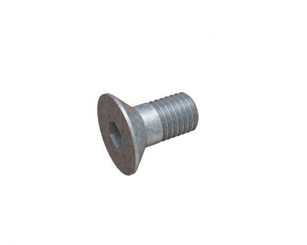 M8x16 Countersunk screw with hexagon socket head, strength 8.8, DIN 7991 / ISO 10642 