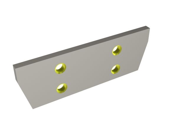 Martello a piastra 220x77x10, StandardCut, 4x filettatura M16 per Hosokawa Alpine AG 