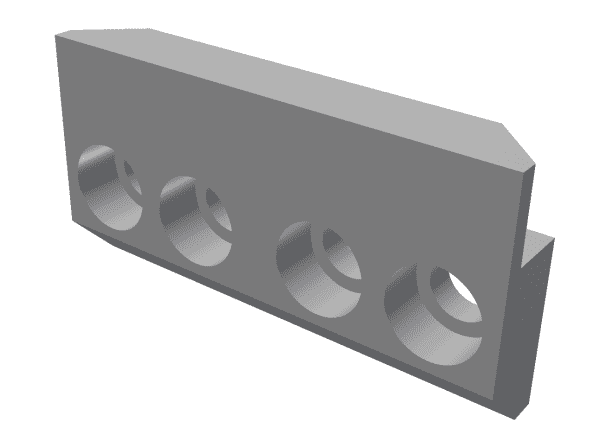 Mounting bracket top center, 4 countersunk holes for Vecoplan LLC (Retech) Vecoplan VVZ 250 Hurricane