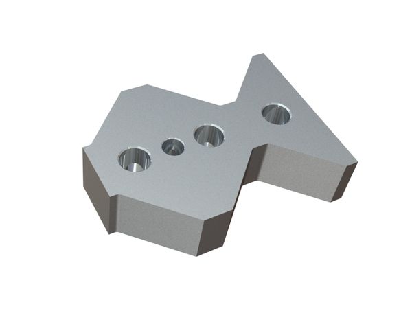 Outer counter knife 245x210x60 Premium Line, version 130, W9 version for UNTHA America Untha XR 2000