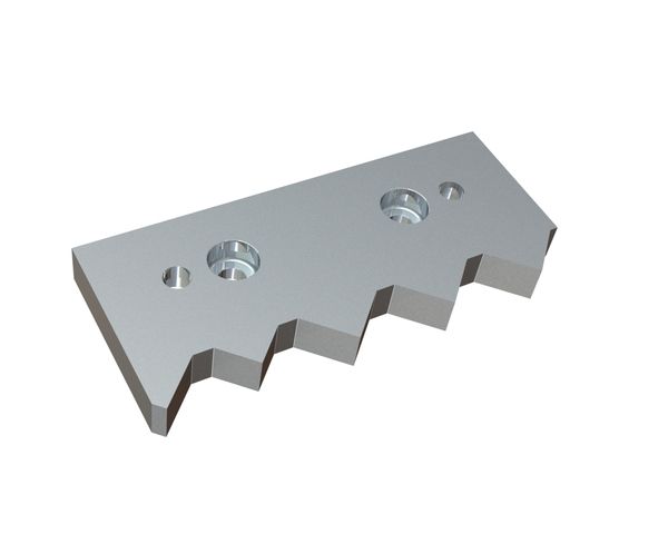 Outer counter knife 293x128x28, Premium Line, version 60, X version for BHS-Sonthofen GmbH 