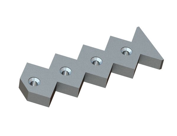 Outer counter knife 458x156x45 Premium Line, version 100, X version for WEIMA America Inc. 