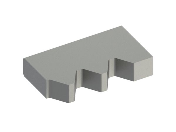 Outer knife 252x145x50 PremiumCut, 2 trapezoidal teeth 66°, X version 