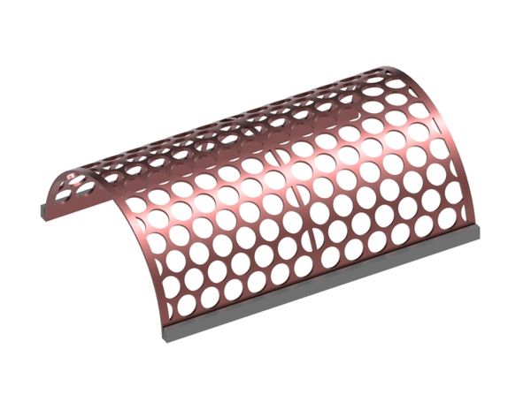 Panier de criblage 1274 de large, épaisseur t=12 perforation Ø80, ligament 15, Hardox pour Artech Recyclingtechnik GmbH 