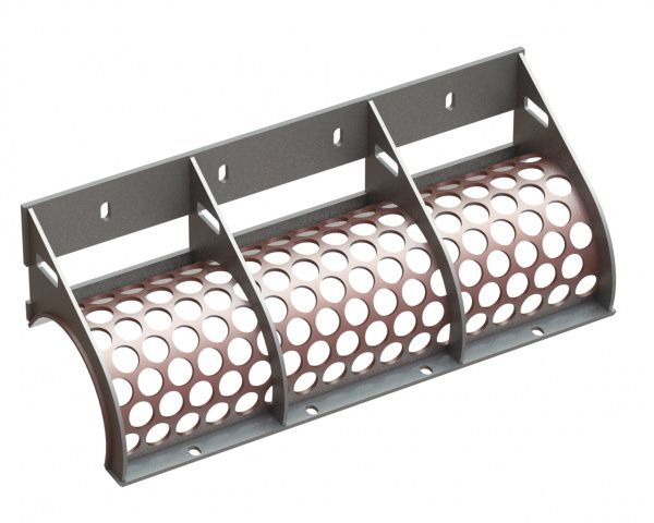 Panier de criblage 1302 mm de large, épaisseur de tôle perforée t=10 pour Vecoplan Vecoplan VAZ 1300