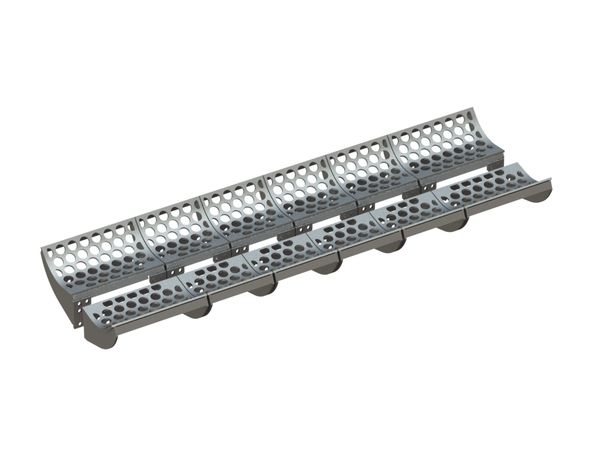 Panier de criblage 2x6 pièces, largeur 2944 mm, épaisseur de tôle perforée t=12 pour Vecoplan Vecoplan VNZ