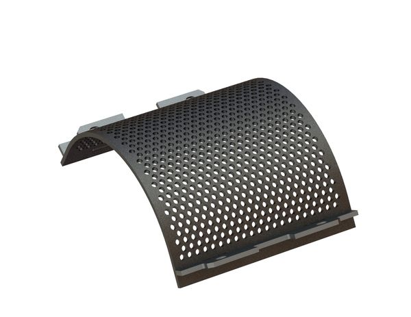Panier de criblage 414 mm de large, épaisseur de tôle perforée t=10, perforation Ø12 ligament 6 pour Vecoplan Vecoplan V-ECO 1700