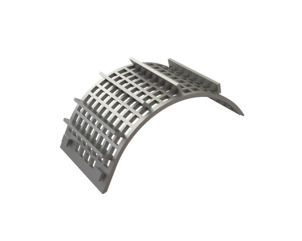Panier de criblage 478 mm de large, épaisseur de tôle perforée t=20, perforation Ø40, ligament 15 pour Lindner Recyclingtech Lindner Saturn