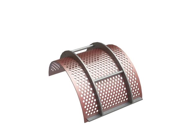 Panier de criblage 487 de large, épaisseur t=6, perforation Ø16, ligament 7, Hardox pour Herbold Meckesheim GmbH Herbold SML 60/145