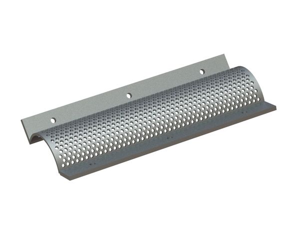 Panier de criblage 543 mm de large, épaisseur de tôle perforée t=6, perforation Ø8 ligament 4 pour Vecoplan 
