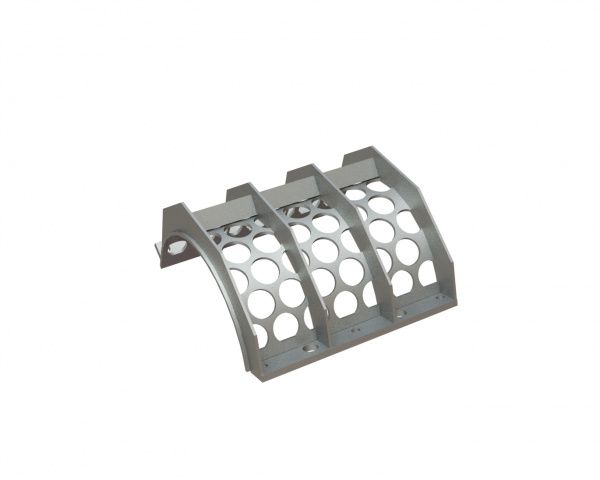 Panier de criblage 655 mm de large, épaisseur de tôle perforée t=10, perforation Ø80 ligament 15 pour Lindner Recyclingtech Lindner Micromat MS