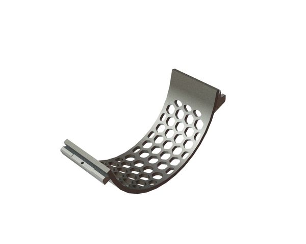Panier de criblage, largeur 340, épaisseur de tôle t=25, perforation hexagonale 60 mm sur plats pour Lindner Recyclingtech Lindner Polaris