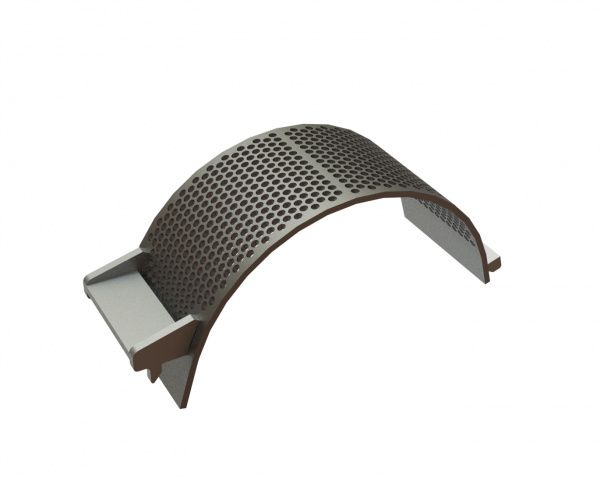 Panier de criblage largeur 340, tôle de criblage épaisseur t=15, perforation Ø18, ligament 5.4 pour Lindner Recyclingtech Lindner Komet HP
