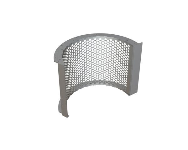 Panier de criblage largeur 686, tôle de criblage épaisseur t=6, perforation Ø40, ligament 8 pour Holzmag | Metso 