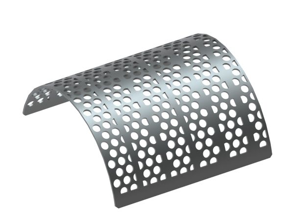 Panier de criblage, largeur 788, épaisseur de tôle t=10, perforation Ø40, ligament 15 pour Herbold Meckesheim GmbH 