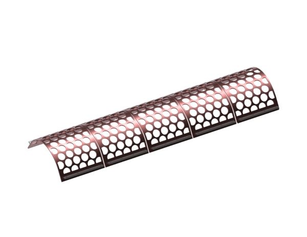 Panier de crible 5 parties largeur 2520, épaisseur t=12, perforation ronde Ø80, ligament 15 pour Vecoplan 