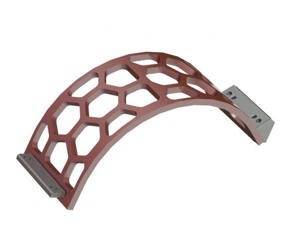 Panier de crible largeur 342, épaisseur t=25, perforation hexagonale largeur sur plats 120 pour Lindner Recyclingtech Lindner Universo