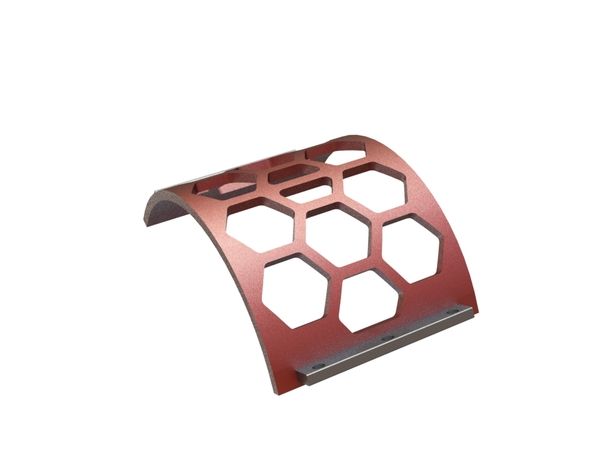 Panier de crible largeur 530, épaisseur t=25, perforation hexagonale largeur sur plats 150 pour Lindner Recyclingtech Lindner Jupiter