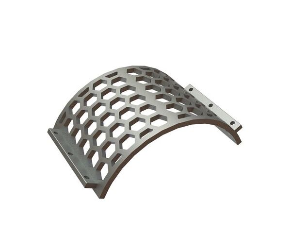 Panier de crible largeur 530, épaisseur t=25, perforation hexagonale largeur sur plats 70 pour Lindner Recyclingtech 