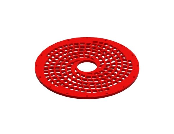 pantalla de corte Ø575x15 paso de bola Ø25 Hardox 