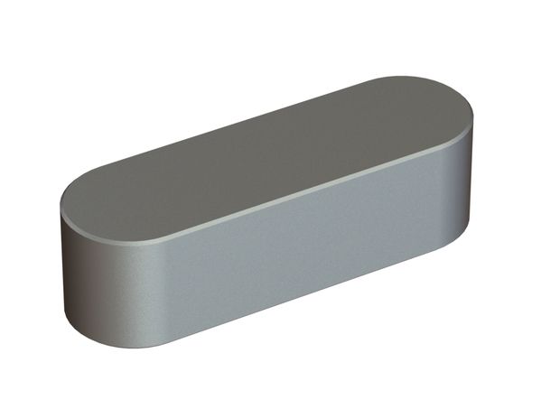 Passfeder 40x22x140, DIN 6885 Form A / ISO 773, Stahl blank 