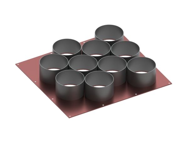 Pavimentazione della griglia 1100x995x168 foratura Ø260, per Bezner tamburo griglia 