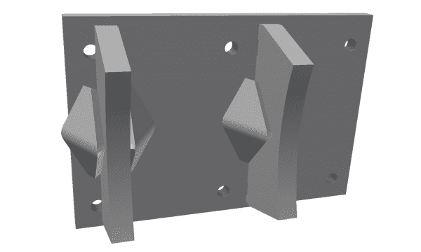 Peigne racleur 12 pièces, version 140, porte à commande manuelle pour Vecoplan Vecoplan VVZ