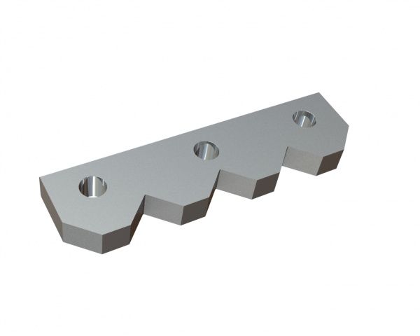 Peine rascador central, 504x133x47, PremiumCut, versión 95, versión W9 para Lindner Recyclingtech Lindner Saturn 2500