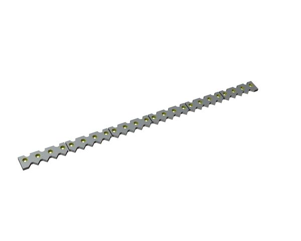 Peine rascador de 6 piezas 2412x125x28 Eco Line, versión 80, versión X para Weima Maschinenbau GmbH Weima PowerLine 2500
