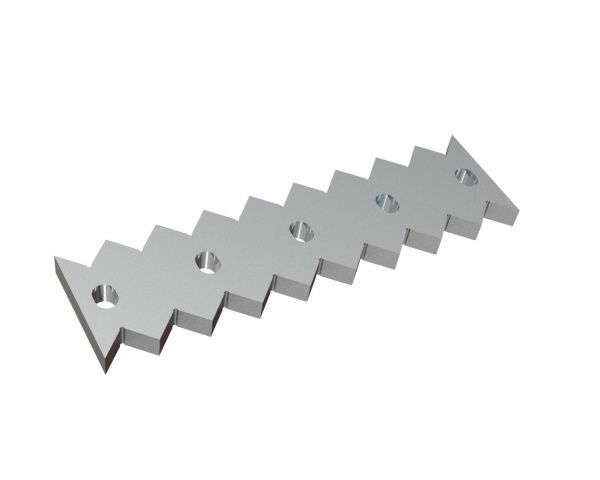 Pettine raschiatore, 494x136x27, Premium Line, versione 43, versione W9 per Lindner Recyclingtech Lindner Micromat MS